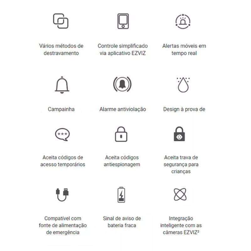 Fechadura inteligente com impressão digital DL05