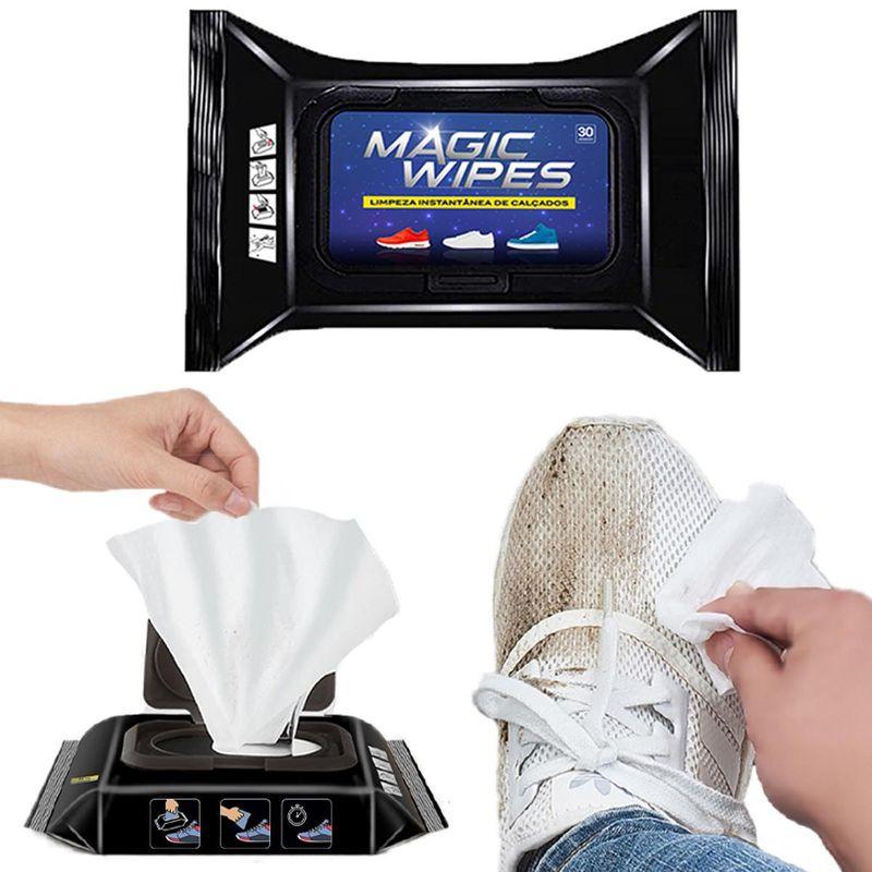 Limpa Tênis Sapato Bolsa Instantâneo Magic Wipes Powerstill
