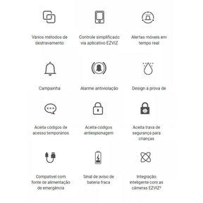 Fechadura inteligente com impressão digital DL05