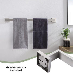 Kit Acessórios Para Banheiro Aço Inox 5 Peças