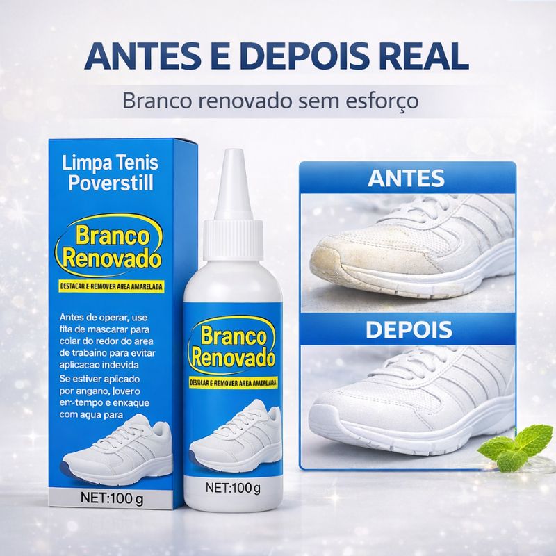 Limpa Tênis North Moon Powerstill - Branco Renovado