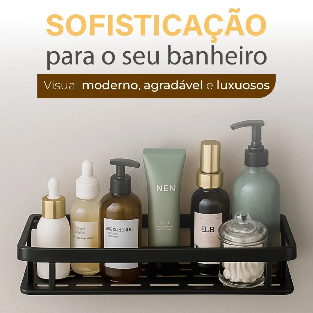 Kit 2 Prateleiras Adesivas Ultra-Fortes Para Banheiro ou Cozinha