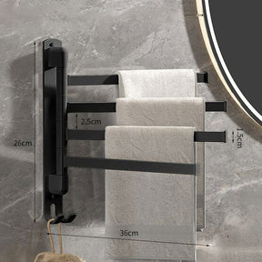 Toalheiro Rotativo Multiuso 360º | Alumínio e Alta Capacidade (20kg)